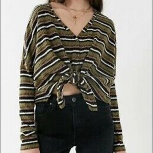 Out From Under Oversized Thermal Button-Front Top